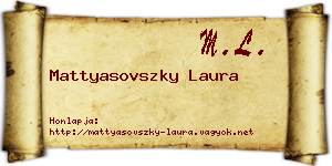 Mattyasovszky Laura névjegykártya